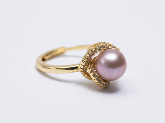 Anillo de Perla Rosa