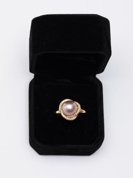 Anillo de Perla Rosa